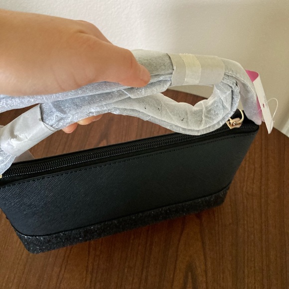 NWT KATE SPADE GRETA COURT GLITTER BLACK CROSSBODY - Picture 7 of 11